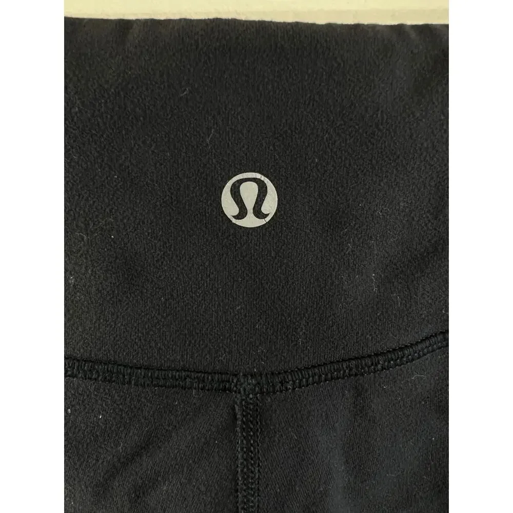 Lululemon x Soulcycle Washington DC Black Cropped Align Leggings Size 6